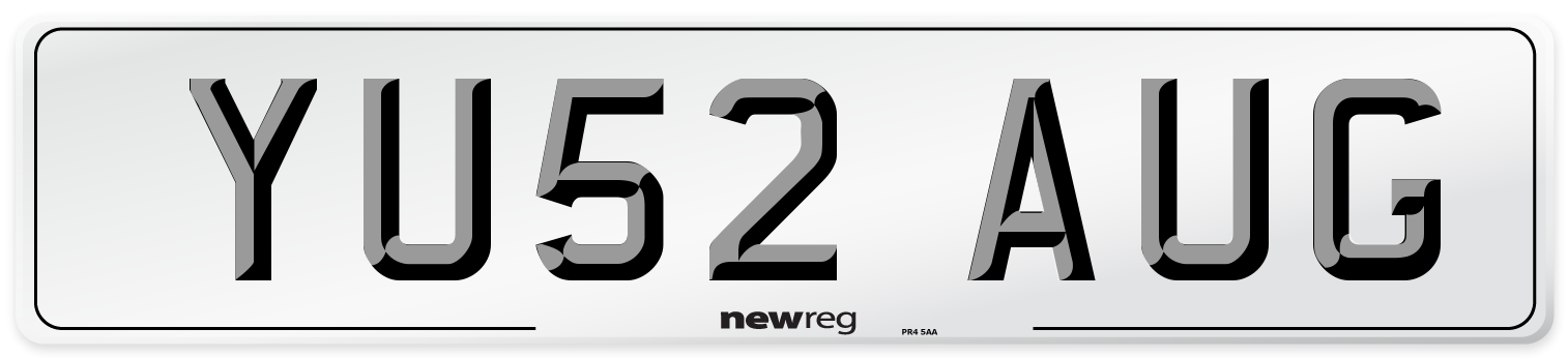 YU52 AUG Number Plate from New Reg